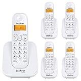 Kit Telefone Sem Fio TS 3110 Com 4 Ramal Adicional Intelbras Branco Dect 6 0