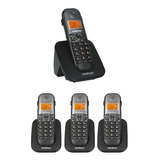 Kit Telefone Sem Fio Ts 5120   3 Ramais Ts 5121 Intelbras