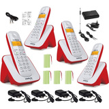 Kit Telefone Ts 3110 Intelbras 3 Ramal Bina Interface Chip