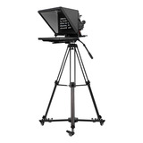 Kit Teleprompter Broadcast Desview 21 5 Com Tripé E Dolly