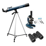 Kit Telescópio 50mm Microscópio 900x E