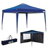 Kit Tenda Gazebo X Flex 3x3 M Articulado   Conjunto 2 Paredes Azul   Mor