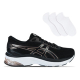 Kit Tênis Asics Gel sparta 2 Feminino 3 Pares De Meias