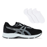 Kit Tênis Asics Raiden 4 Masculino 3 Pares De Meias