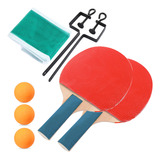 Kit Tênis De Mesa Ping Pong 2 Raquetes 1 Rede 3 Bolinhas