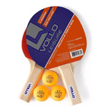 Kit Tênis De Mesa Vollo 2 Raquetes 3 Bolas Vollo Oficial