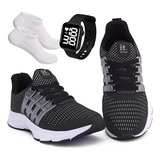 Kit Tenis Feminino Academia Relógio Digital Led Meia