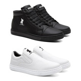 Kit Tenis Masculino Cano Alto + Slip On + Palmilha Conforto