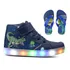 Kit Tênis Masculino Infantil Led Botinha Dinossauro Chinelo