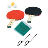 Kit Tênis Mesa 2 Raquetes 3 Bolinhas Suporte Rede Ping Pong