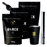 Kit Tereré 3 Pacotes Black Erva Mate Copo Bomba Inox Mola