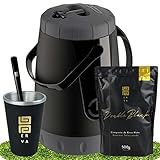 Kit Tereré Black Erva Garrafa 2 5L Cuia E Erva Double Black
