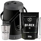 Kit Tereré Black Erva Garrafa Lisa Cuia Erva Menta E Limão