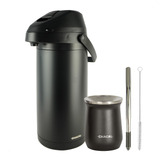 Kit Terere Chacal Garrafa Térmica Cuia Bomba Inox 5 0 L