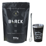 Kit Tereré Copo Guampa Bomba Preta Erva Mate Premim 500g