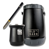 Kit Tereré Garrafa Cuia Térmica Bomba Inox De Mola Old Barn
