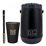Kit Tereré Old Barn Garrafa Térmica 2 5l Preta Cuia Revestida 200ml Bomba De Inox Mola Cônica Preta Cor Preto