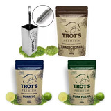 Kit Terere Trots Inox Cuia Copo Quadrado Bomba Mola 3 Ervas