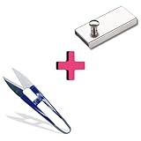 Kit Tesoura De Arremate 10 6 Cm S 701 BER Mais Guia Ima Magnético Reto Com Puxador Para Maquina De Costura Reto