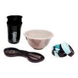 Kit Tesoura Dobravel Slick Oil Cuia Silicone Pote