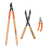Kit Tesouras Para Poda Jardinagem Premium 3 Peças Tramontina