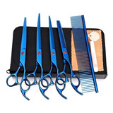Kit Tesouras Profissionais 7 Polegadas Pet Shop Banho E Tosa