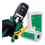 Kit Testador Cabos Ethernet Alicate Crimpador Rj45 Rj11 Rj12