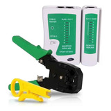 Kit Teste Cabo Rede Alicate Crimpar Rj45 Rj11 Profissional