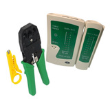 Kit Teste Cabo Rede Alicate Crimpar Rj45 Rj11 Profissional