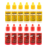 Kit Teste Medidor Ph Cloro 12 Reagentes Refil