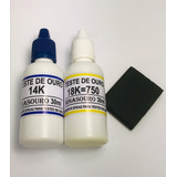 Kit Teste Ouro E Prata C Reagentes 14k 18k Pedra De Tok P