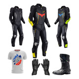 Kit Texx Macacao Pista 2 Peças Luva E Bota Super Tech Masc