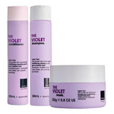 Kit The Violet Shampoo Cond 300ml Másc Matizador Br co