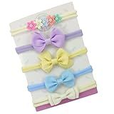 Kit Tiara Faixinha Bebê C 5 Lacinhos Variados Infantil Meninas Maternidade