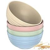 Kit Tigela Bowl Cumbucas Potes Cereal Frutas Sobremesa Sorvete Infantil Adulto Criança Potinho Fibra De Trigo Ecológico Conjunto 4 Peças Resistente