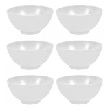 Kit Tigela Bowl Melamina Branca 400ml 6 Unidades Yazi