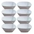 Kit Tigela Bowl Travessa Quadrada Melamina 1100ml 8 Unidades