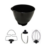 Kit Tigela E Batedores Alumínio Planetária Arno Original