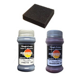 Kit Tinta Couro Preto E Marrom Semi Brilho Banco Carro Sapato Sofá