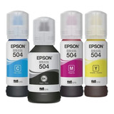 Kit Tinta Epson Original Refil Lacrado 504 L4150 L4160 L6161