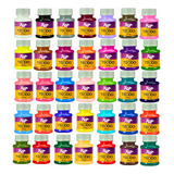 Kit Tinta Fosca Para Tecido 37 Ml Dac 35 Cores Arte Escolar