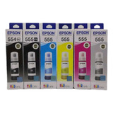 Kit Tinta Fotográfica Epson Original T554 T555 L8160 L8180