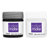 Kit Tinta Liquida Facial Colormake 15ml C 2 preto branco 