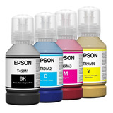 Kit Tinta Original Sublimática Epson F570 F170 T49m 04 Cores