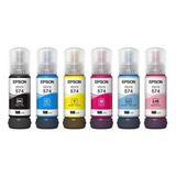 Kit Tintas T574 Epson 6 Cores 70ml Impressoras L8050 L18050