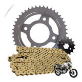 Kit Titan 150 Fan Relacao Coroa Pinhao Corrente Gold Oferta