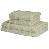 Kit Toalha De Banho Döhler Marrocos 100- Algodão- Gramatura De 450g-m- -2 Banho 2 Rosto- -Bege- BANHO-70cm X 140cm-ROSTO-50cm X 90cm-