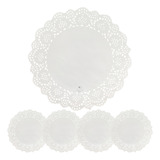 Kit Toalha Papel Rendado Doilie 30cm Branca 250 Unidades