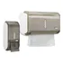 Kit Toalheiro Compacto Fume   Saboneteira 400ml
