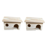 Kit Toca Hamster 2unid Casinha Roedores Porquinho Da Índia